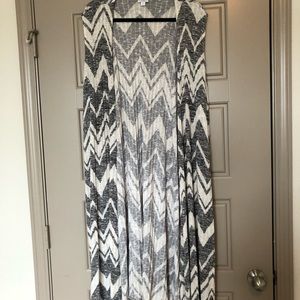 Long, flowy chevron LuLaRoe Joy vest